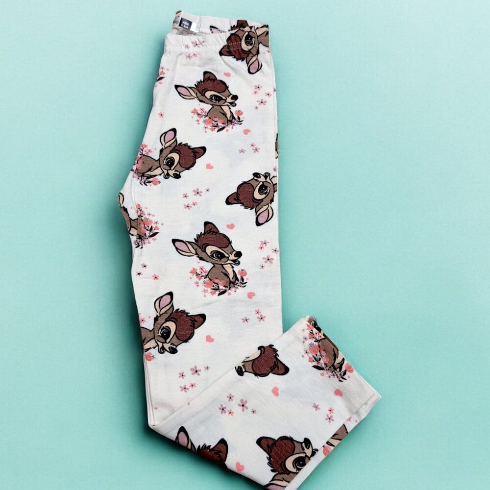 Pepco Full length Soft Cottonleggings SkinnyFit stretchy Bambi Printed NWOT